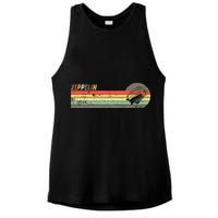 Retro Zeppelin 70s 80s Dirigible Ladies PosiCharge Tri-Blend Wicking Tank