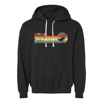 Retro Zeppelin 70s 80s Dirigible Garment-Dyed Fleece Hoodie