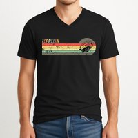 Retro Zeppelin 70s 80s Dirigible V-Neck T-Shirt