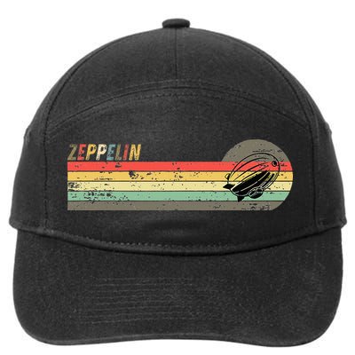 Retro Zeppelin 70s 80s Dirigible 7-Panel Snapback Hat