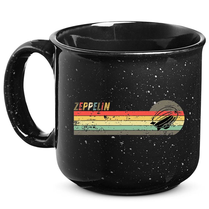 Retro Zeppelin 70s 80s Dirigible 15oz Campfire Ceramic Mug