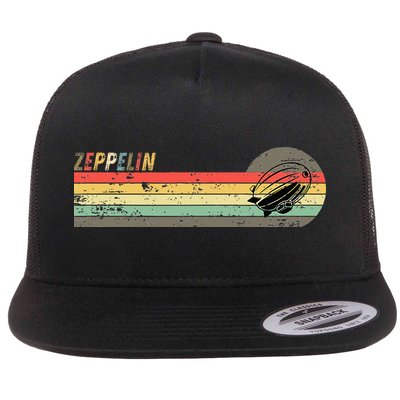 Retro Zeppelin 70s 80s Dirigible Flatbill Hat