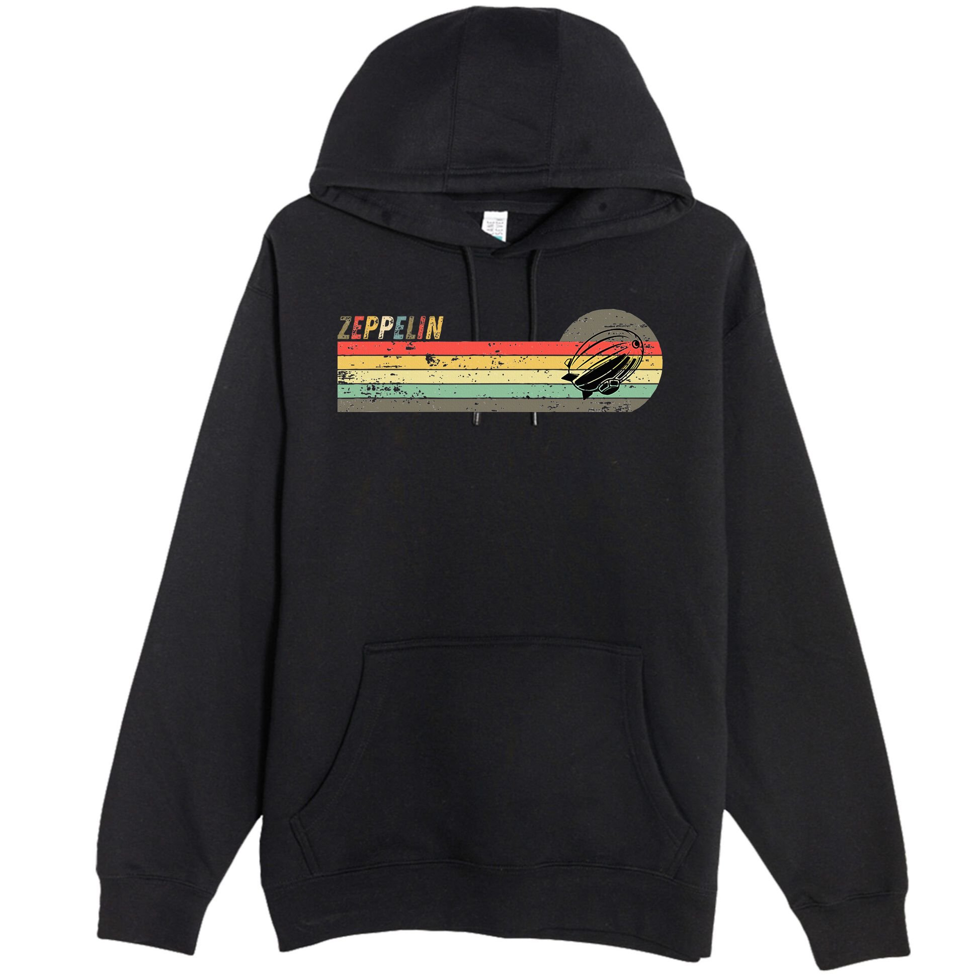 Retro Zeppelin 70s 80s Dirigible Premium Pullover Hoodie