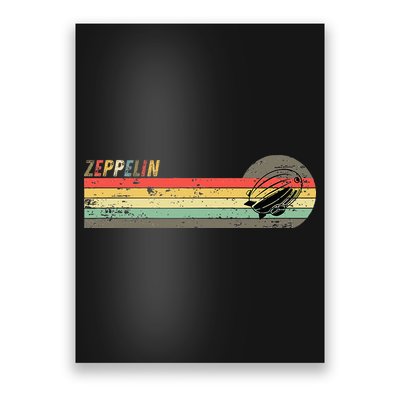 Retro Zeppelin 70s 80s Dirigible Poster