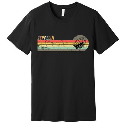 Retro Zeppelin 70s 80s Dirigible Premium T-Shirt
