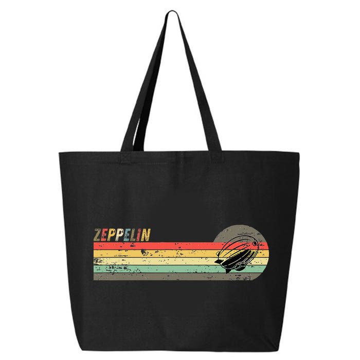 Retro Zeppelin 70s 80s Dirigible 25L Jumbo Tote