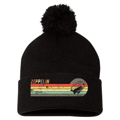 Retro Zeppelin 70s 80s Dirigible Pom Pom 12in Knit Beanie