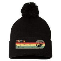 Retro Zeppelin 70s 80s Dirigible Pom Pom 12in Knit Beanie