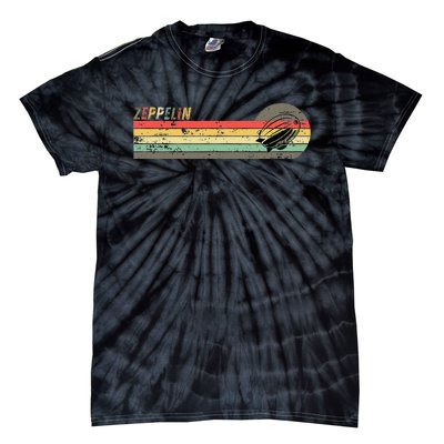 Retro Zeppelin 70s 80s Dirigible Tie-Dye T-Shirt