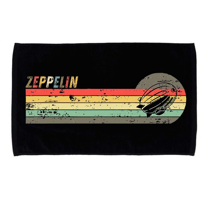 Retro Zeppelin 70s 80s Dirigible Microfiber Hand Towel