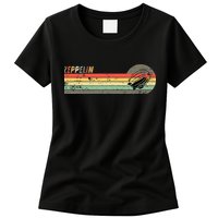 Retro Zeppelin 70s 80s Dirigible Womens T-Shirt