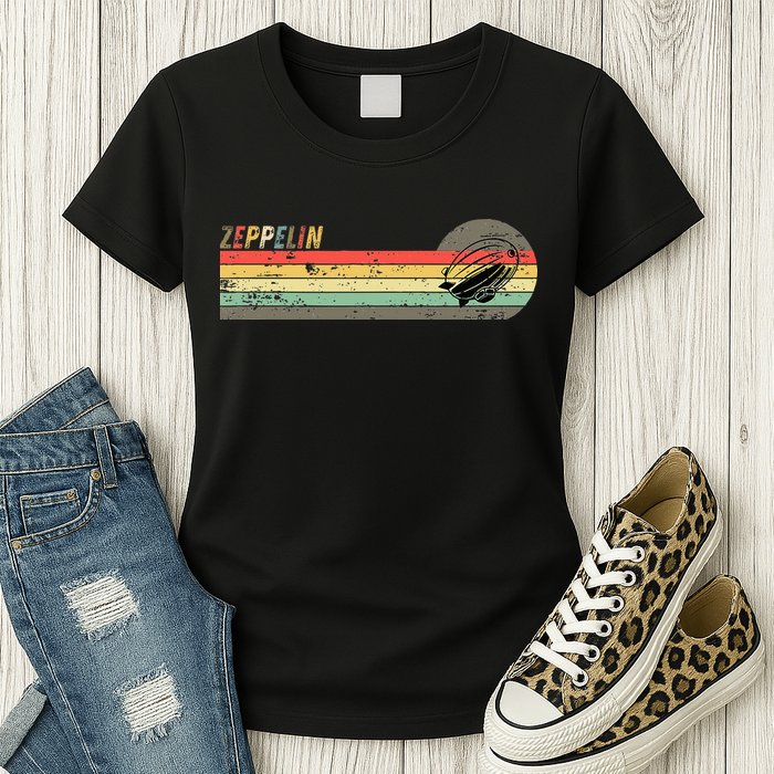 Retro Zeppelin 70s 80s Dirigible Womens T-Shirt
