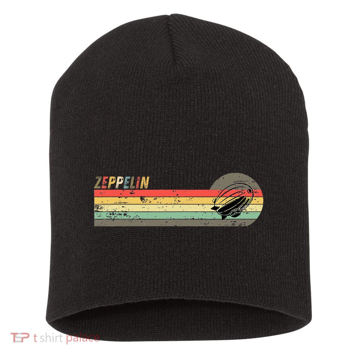 Retro Zeppelin 70s 80s Dirigible Short Acrylic Beanie