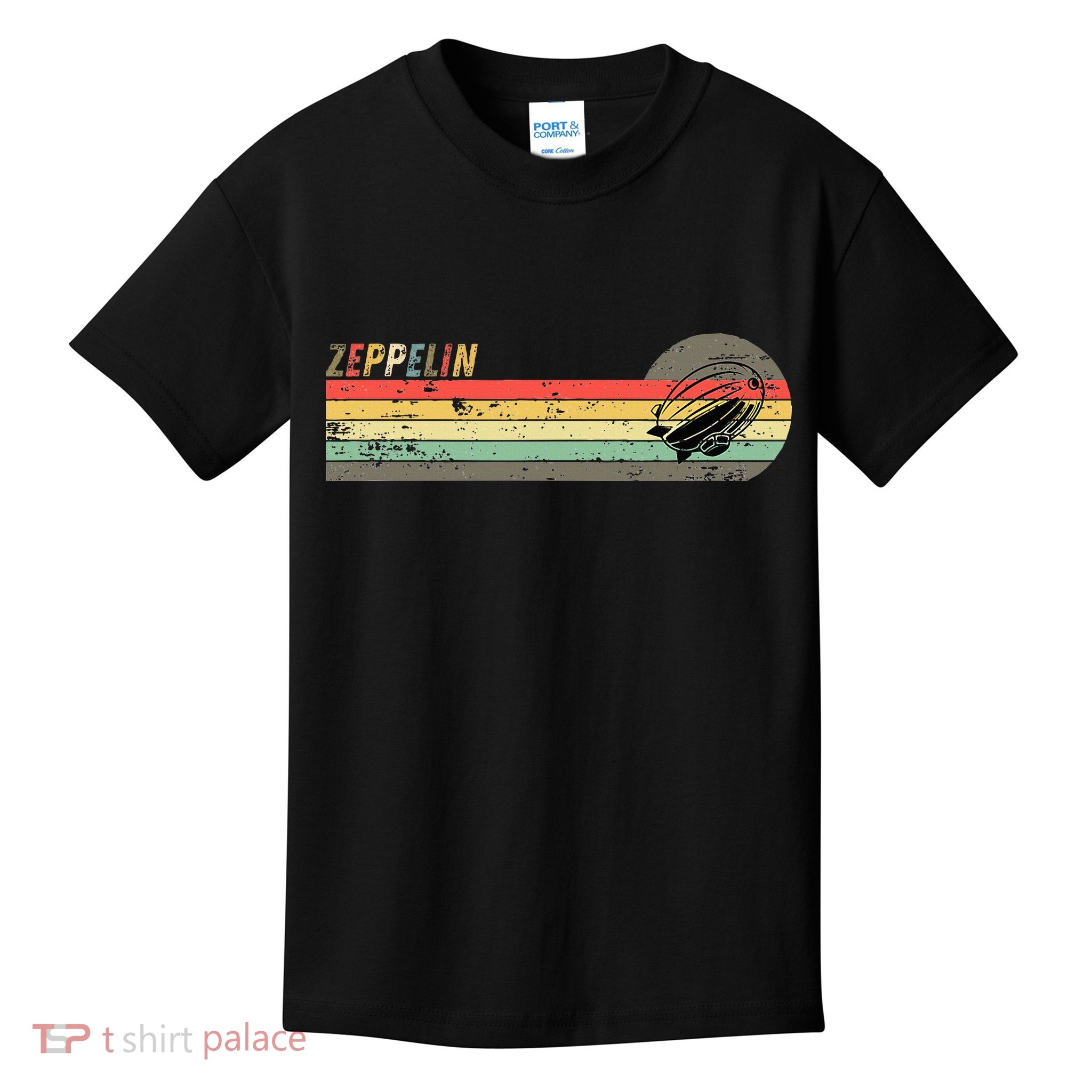 Retro Zeppelin 70s 80s Dirigible Kids T-Shirt
