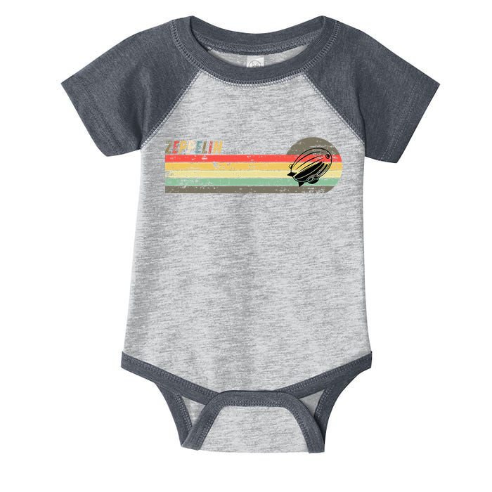 Retro Zeppelin 70s 80s Dirigible Infant Baby Jersey Bodysuit