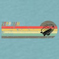 Retro Zeppelin 70s 80s Dirigible Sueded Cloud Jersey T-Shirt