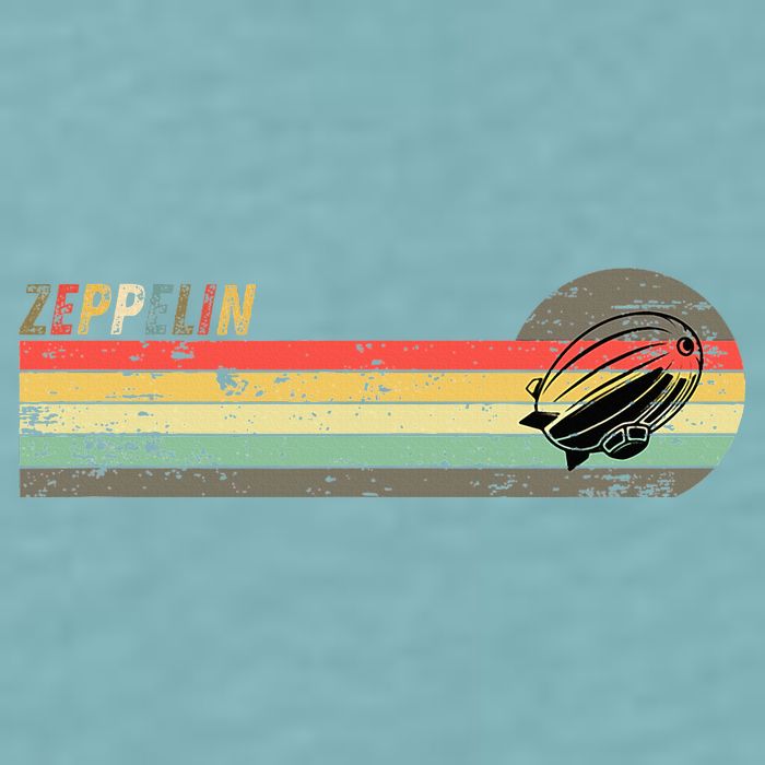 Retro Zeppelin 70s 80s Dirigible Sueded Cloud Jersey T-Shirt