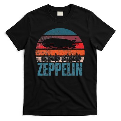 Retro Zeppelin 70s 80s Dirigible Airship Zepelin Zepplin T-Shirt