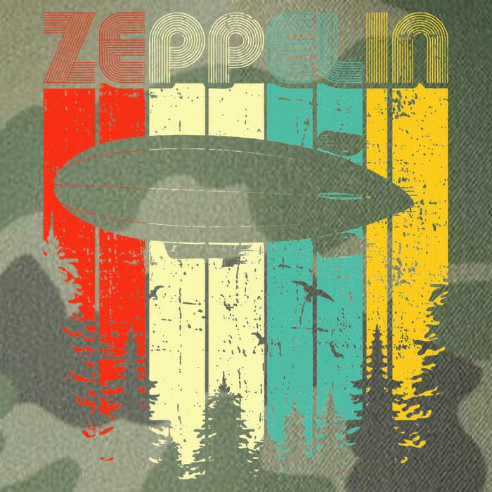 Retro Zeppelin 70s 80s Dirigible Airship Zepelin Zepplin Legacy Tie Dye Trucker Hat