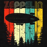 Retro Zeppelin 70s 80s Dirigible Airship Zepelin Zepplin Ladies PosiCharge Tri-Blend Wicking Tank