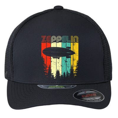 Retro Zeppelin 70s 80s Dirigible Airship Zepelin Zepplin Flexfit Unipanel Trucker Cap