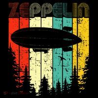 Retro Zeppelin 70s 80s Dirigible Airship Zepelin Zepplin Flexfit Unipanel Trucker Cap