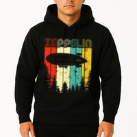 Retro Zeppelin 70s 80s Dirigible Airship Zepelin Zepplin Hoodie