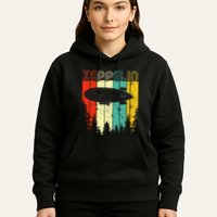 Retro Zeppelin 70s 80s Dirigible Airship Zepelin Zepplin Hoodie