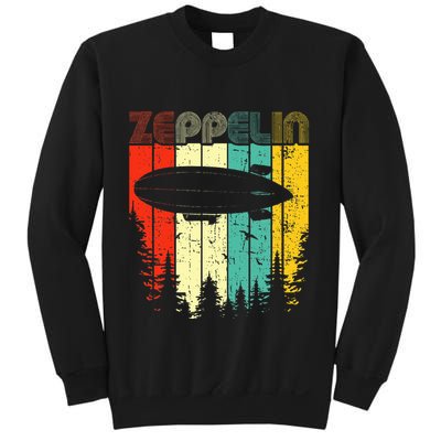 Retro Zeppelin 70s 80s Dirigible Airship Zepelin Zepplin Sweatshirt