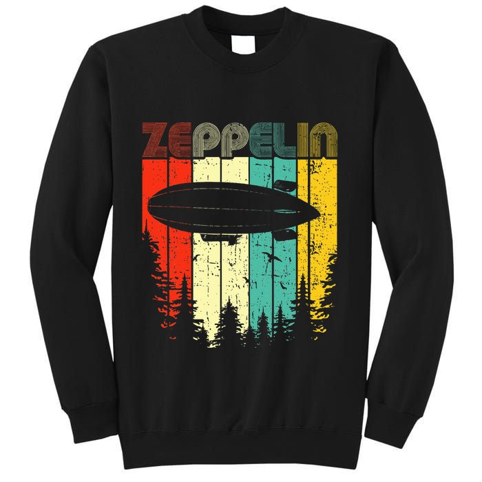 Retro Zeppelin 70s 80s Dirigible Airship Zepelin Zepplin Sweatshirt