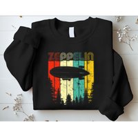 Retro Zeppelin 70s 80s Dirigible Airship Zepelin Zepplin Sweatshirt