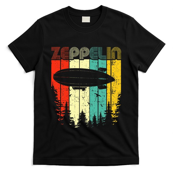 Retro Zeppelin 70s 80s Dirigible Airship Zepelin Zepplin T-Shirt