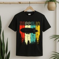 Retro Zeppelin 70s 80s Dirigible Airship Zepelin Zepplin T-Shirt