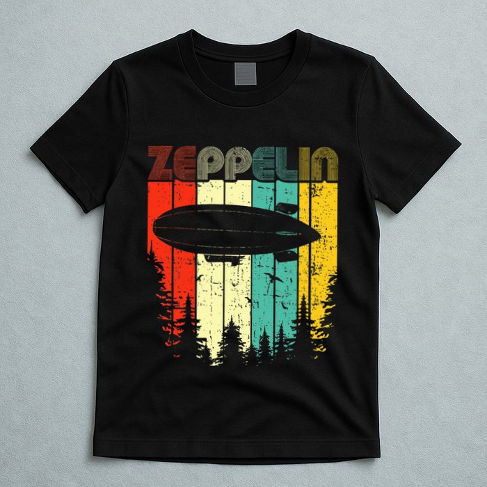 Retro Zeppelin 70s 80s Dirigible Airship Zepelin Zepplin T-Shirt