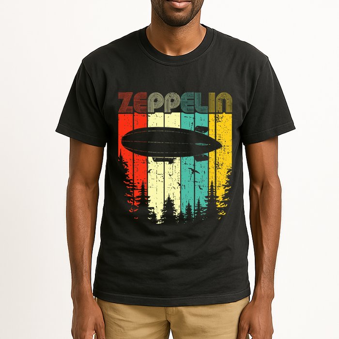 Retro Zeppelin 70s 80s Dirigible Airship Zepelin Zepplin Tall T-Shirt