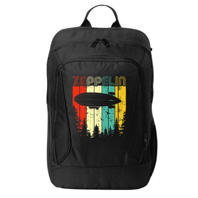 Retro Zeppelin 70s 80s Dirigible Airship Zepelin Zepplin City Backpack