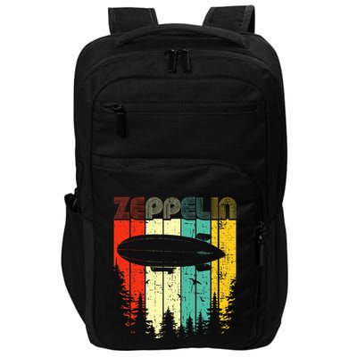 Retro Zeppelin 70s 80s Dirigible Airship Zepelin Zepplin Impact Tech Backpack