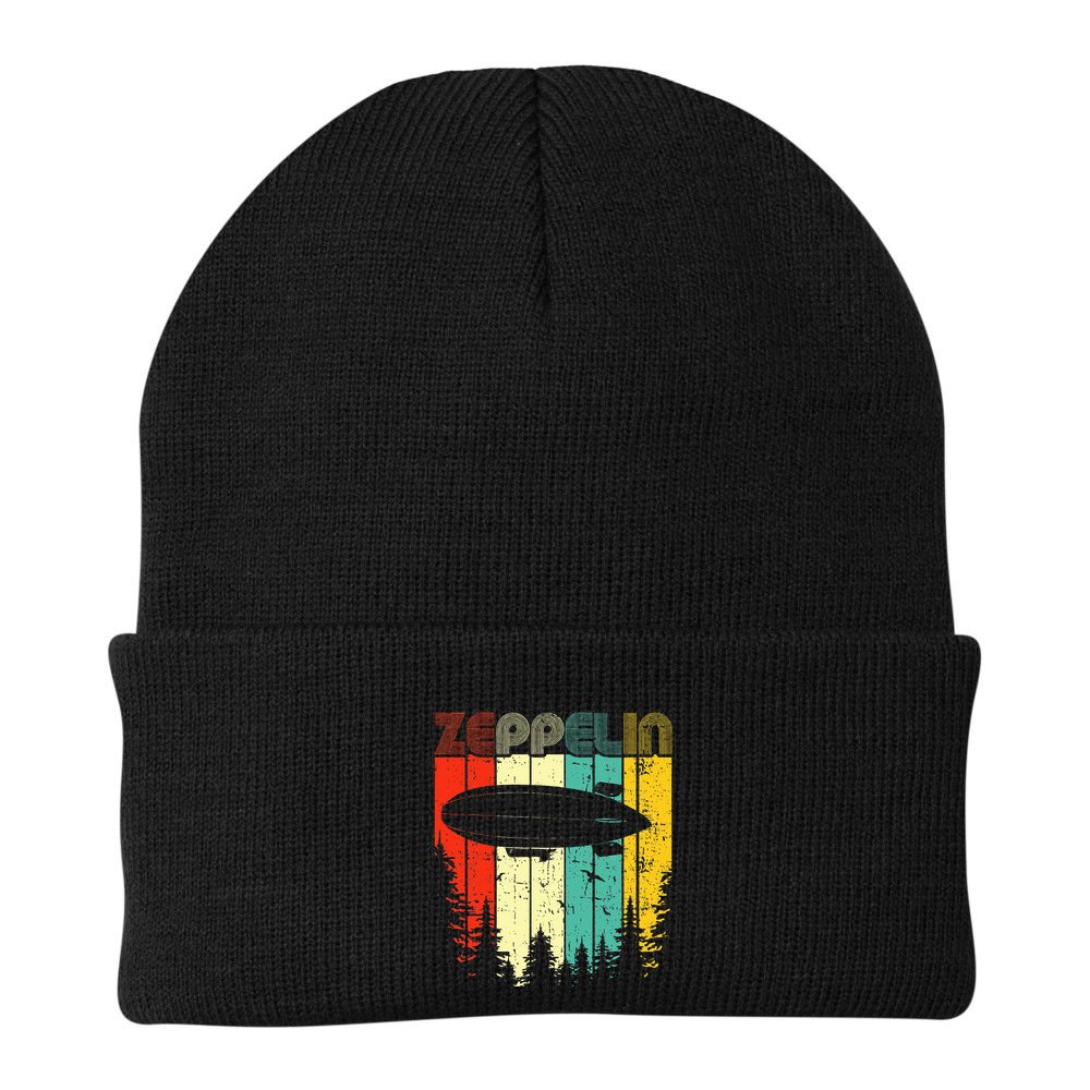 Retro Zeppelin 70s 80s Dirigible Airship Zepelin Zepplin Beanie