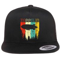 Retro Zeppelin 70s 80s Dirigible Airship Zepelin Zepplin Flatbill Hat