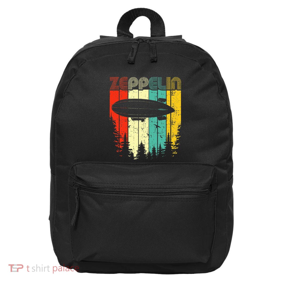 Retro Zeppelin 70s 80s Dirigible Airship Zepelin Zepplin 16 in Basic Backpack