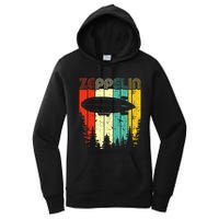 Retro Zeppelin 70s 80s Dirigible Airship Zepelin Zepplin Women's Pullover Hoodie