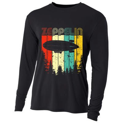 Retro Zeppelin 70s 80s Dirigible Airship Zepelin Zepplin Cooling Performance Long Sleeve Crew