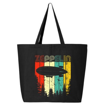 Retro Zeppelin 70s 80s Dirigible Airship Zepelin Zepplin 25L Jumbo Tote