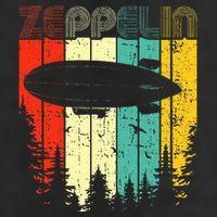 Retro Zeppelin 70s 80s Dirigible Airship Zepelin Zepplin 25L Jumbo Tote
