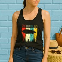 Retro Zeppelin 70s 80s Dirigible Airship Zepelin Zepplin Womens Tank Top