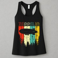 Retro Zeppelin 70s 80s Dirigible Airship Zepelin Zepplin Womens Tank Top