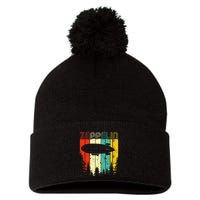 Retro Zeppelin 70s 80s Dirigible Airship Zepelin Zepplin Pom Pom 12in Knit Beanie