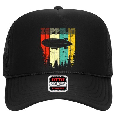 Retro Zeppelin 70s 80s Dirigible Airship Zepelin Zepplin Trucker Hat