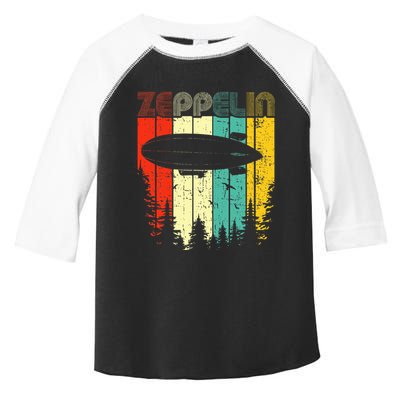 Retro Zeppelin 70s 80s Dirigible Airship Zepelin Zepplin Toddler Fine Jersey T-Shirt