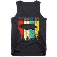 Retro Zeppelin 70s 80s Dirigible Airship Zepelin Zepplin Tank Top